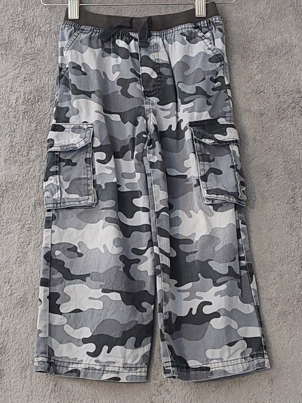 Garanimals Toddler Boys Gray Camo Cargo Pants Size 4T Pull On